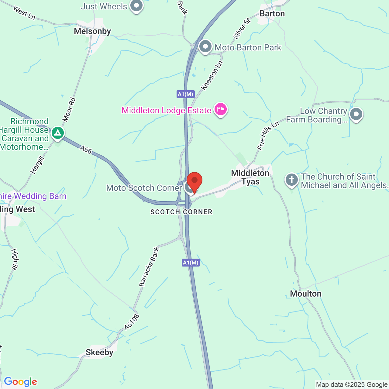 Map displaying vacancy location