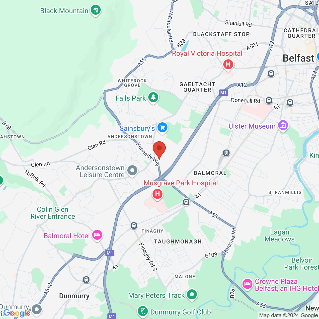 Map displaying vacancy location