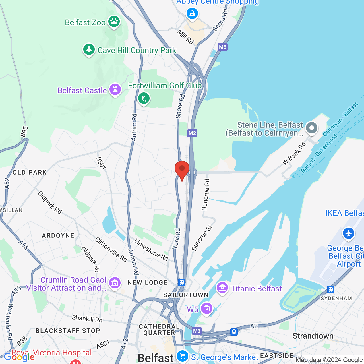 Map displaying vacancy location