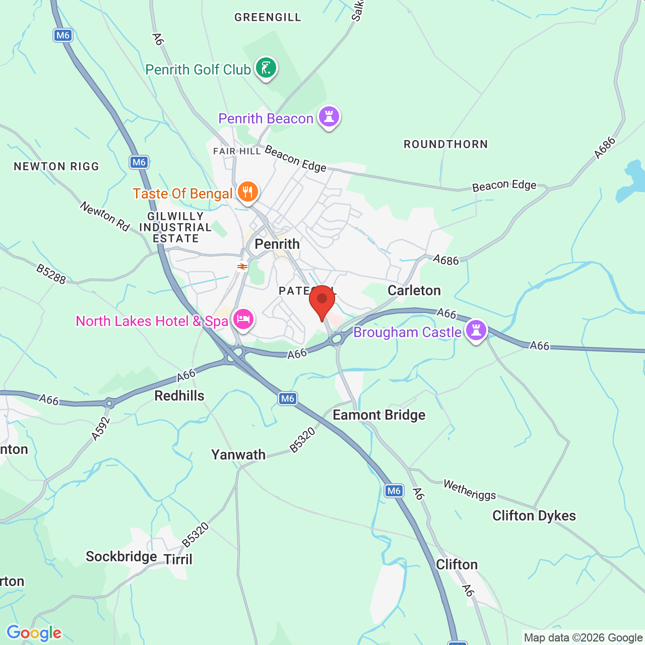 Map displaying vacancy location