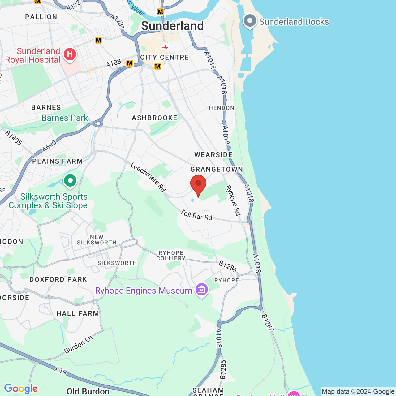 Map displaying vacancy location