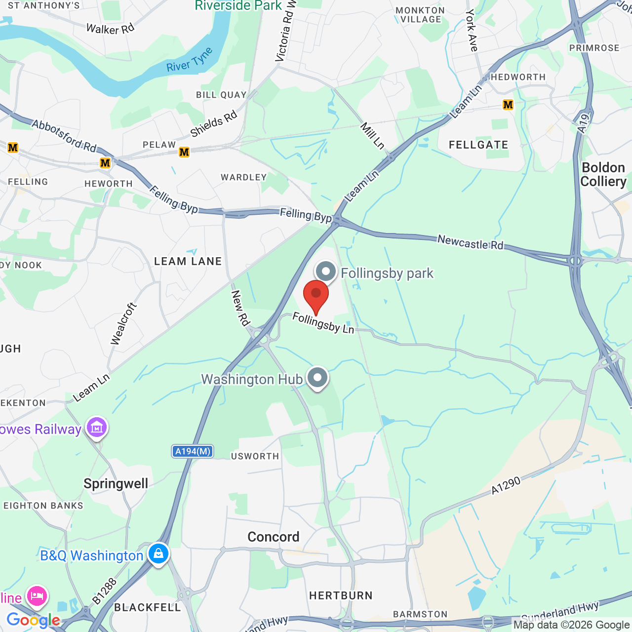 Map displaying vacancy location