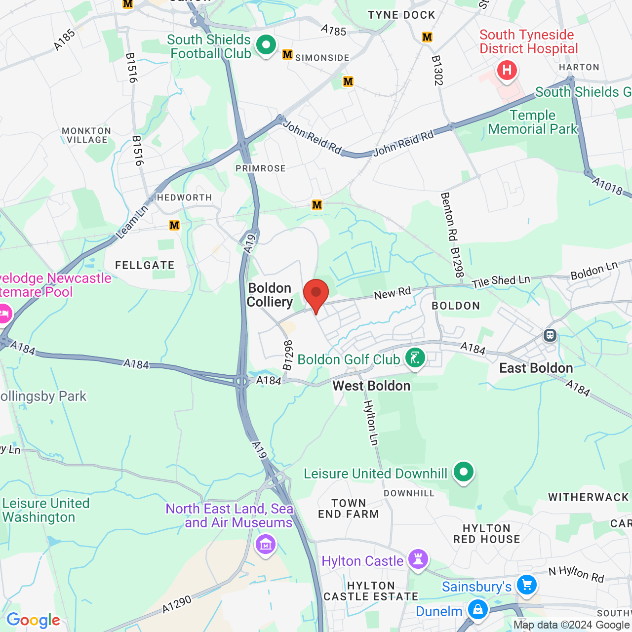 Map displaying vacancy location