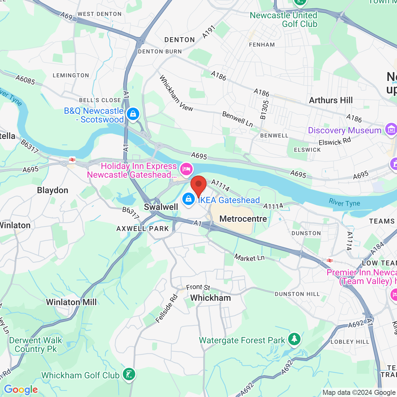 Map displaying vacancy location