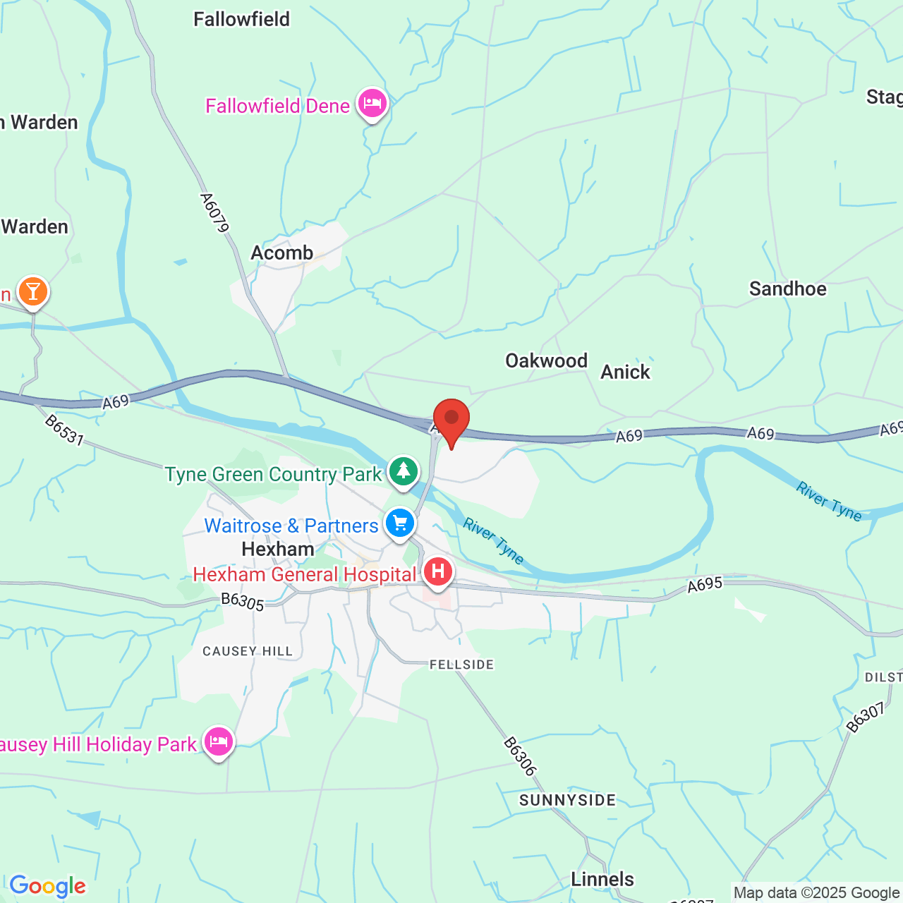 Map displaying vacancy location