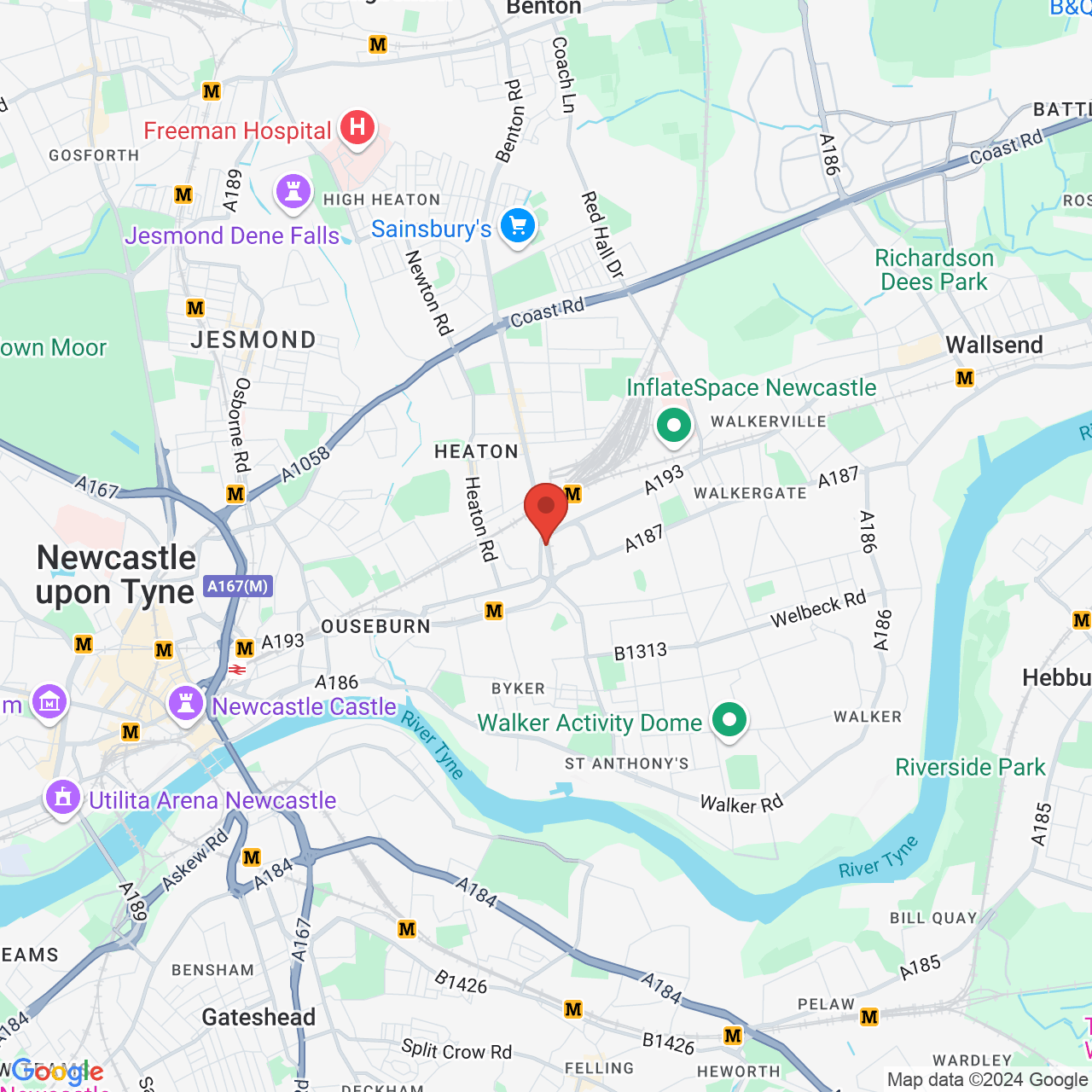 Map displaying vacancy location