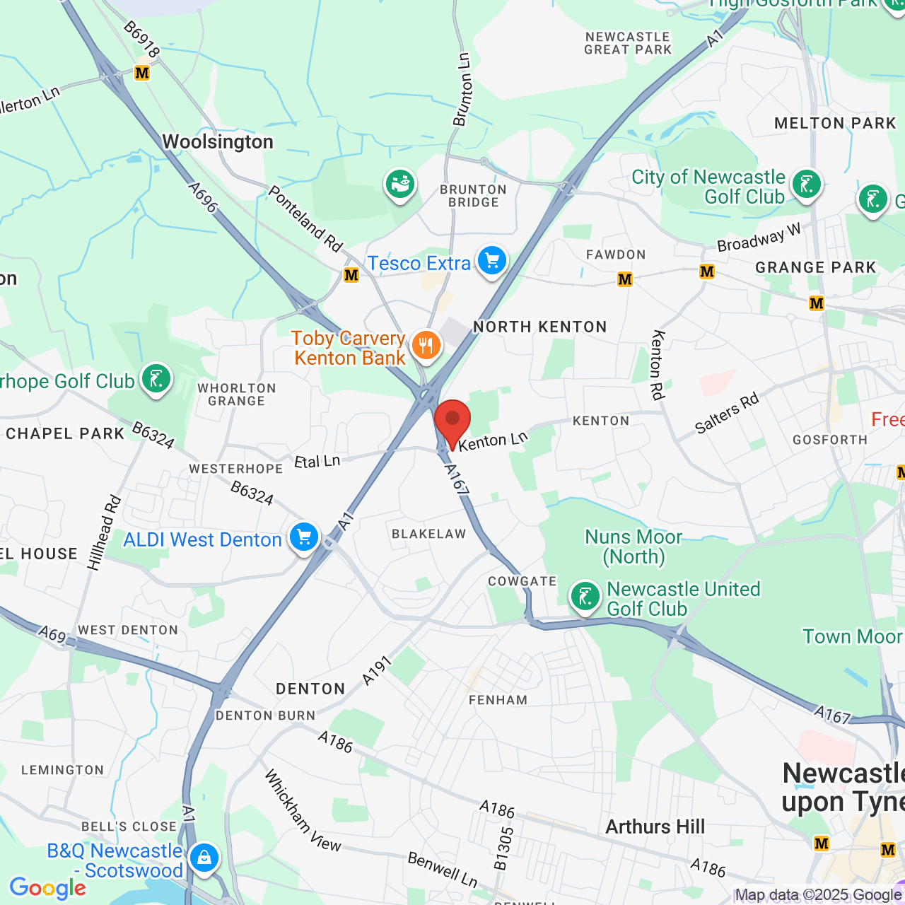 Map displaying vacancy location