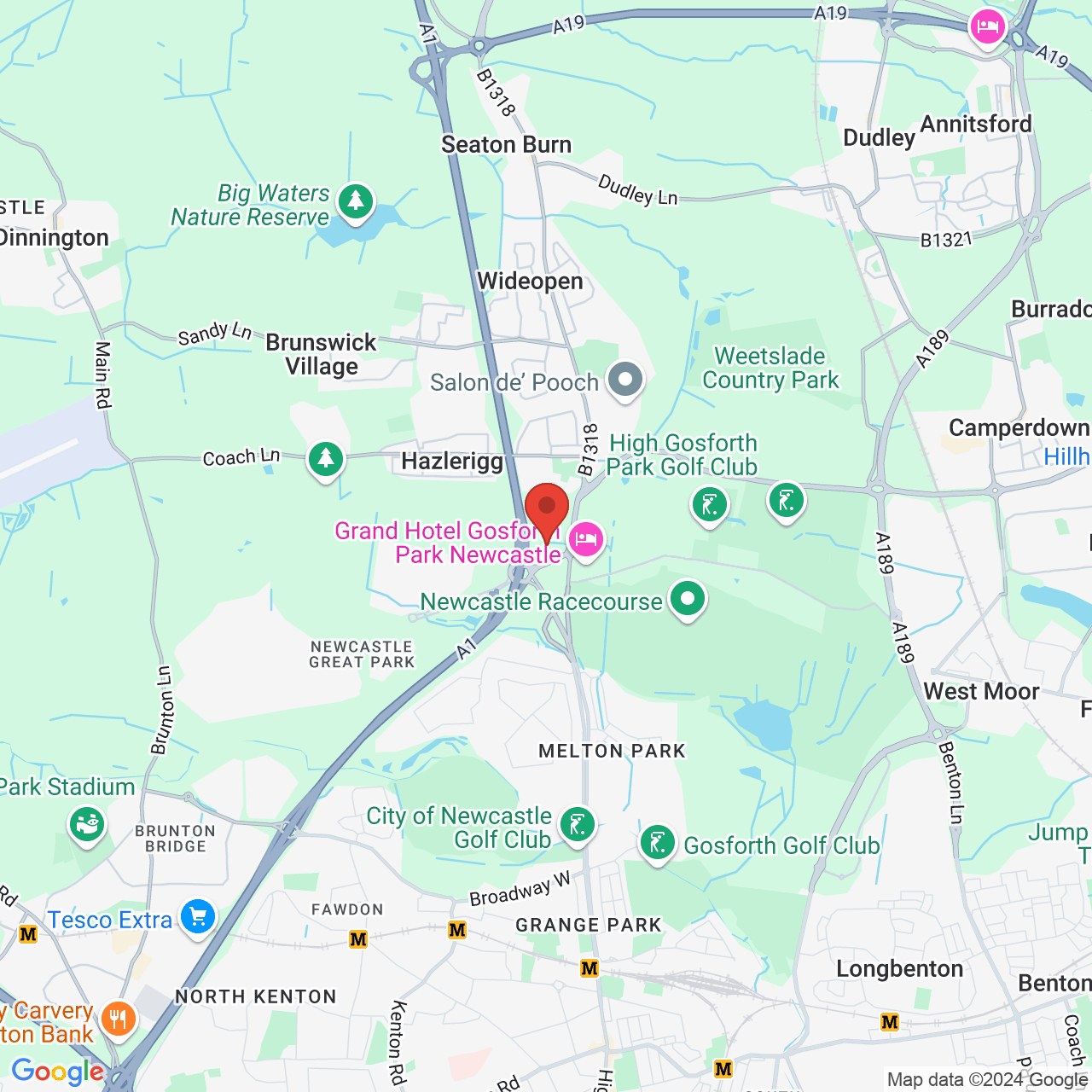 Map displaying vacancy location