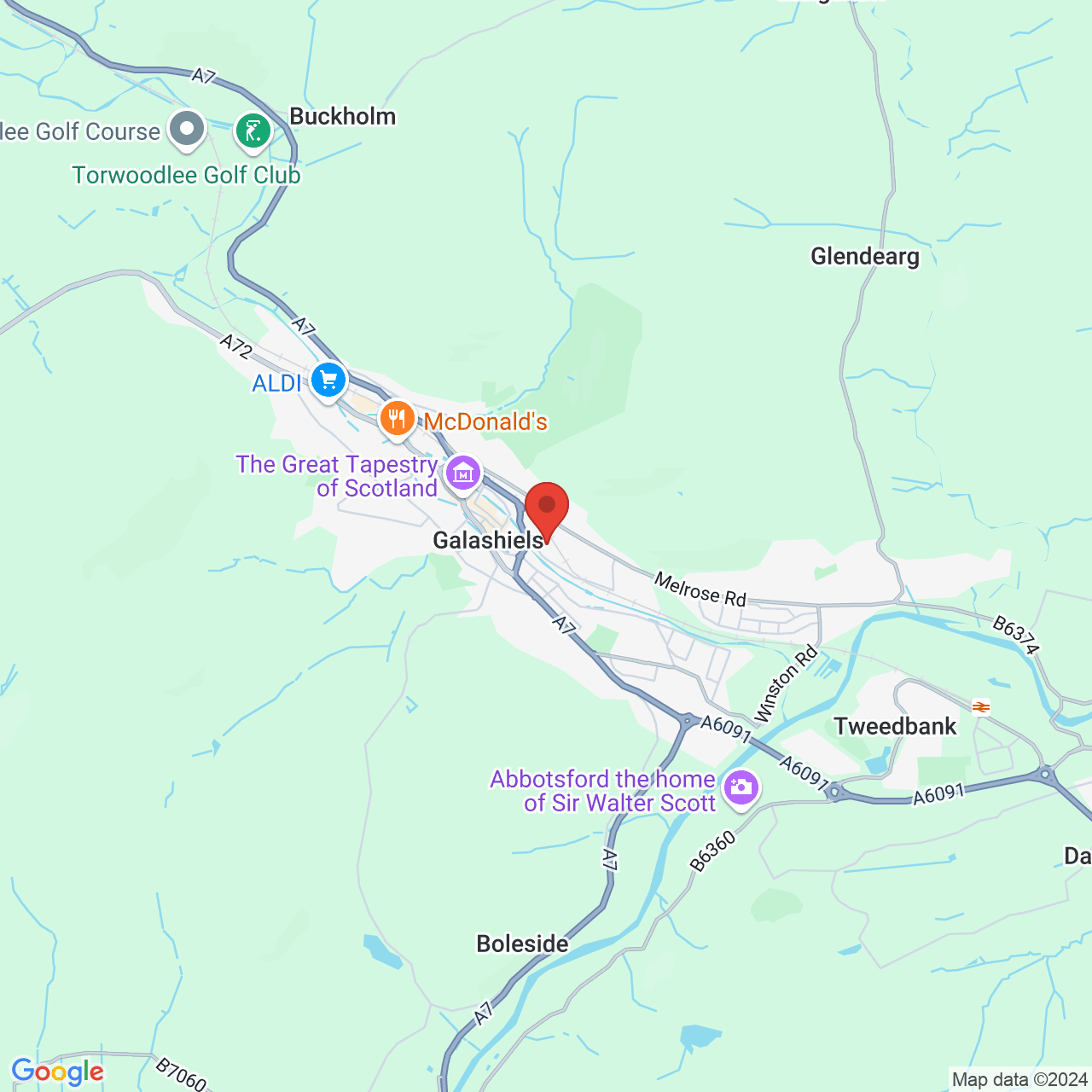 Map displaying vacancy location