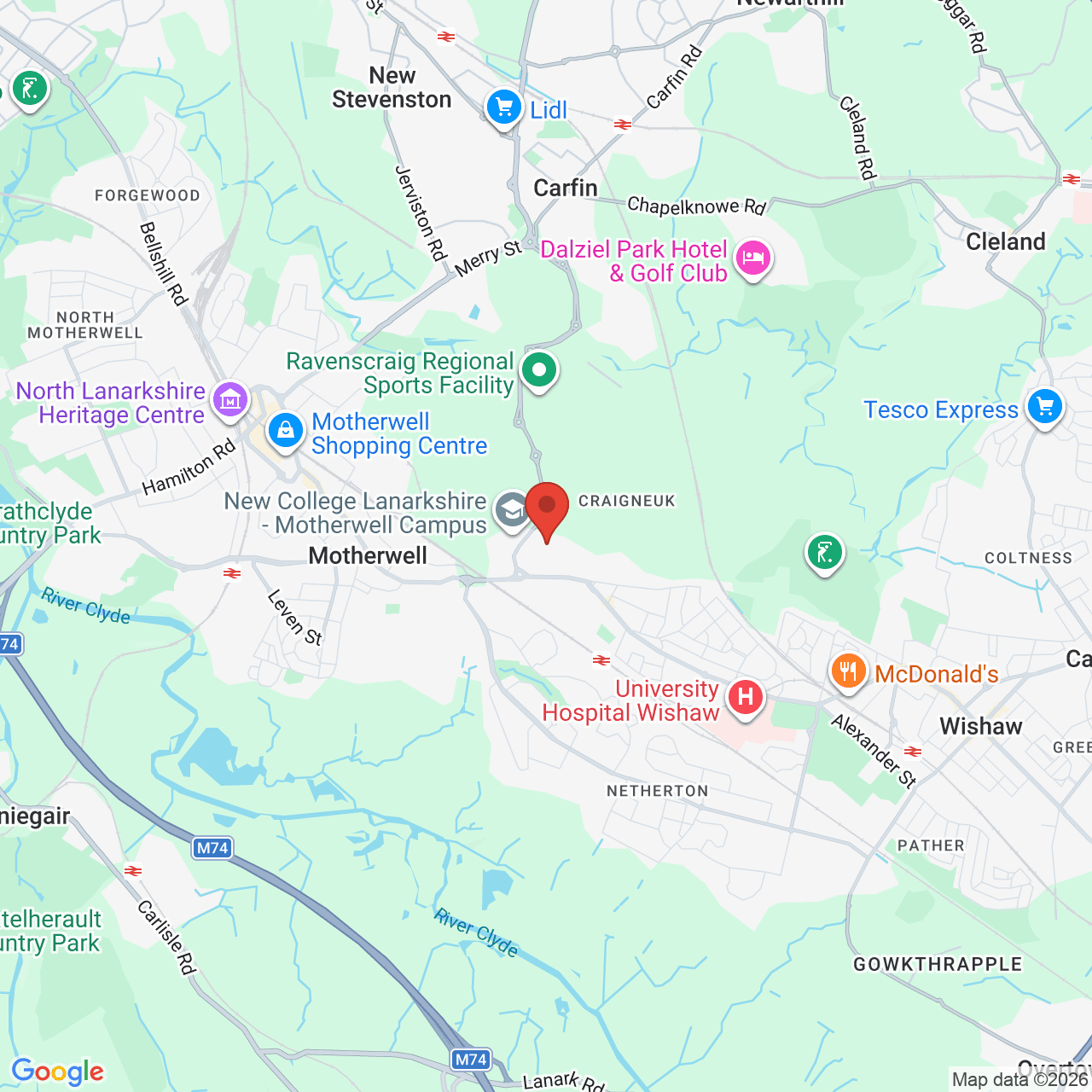 Map displaying vacancy location