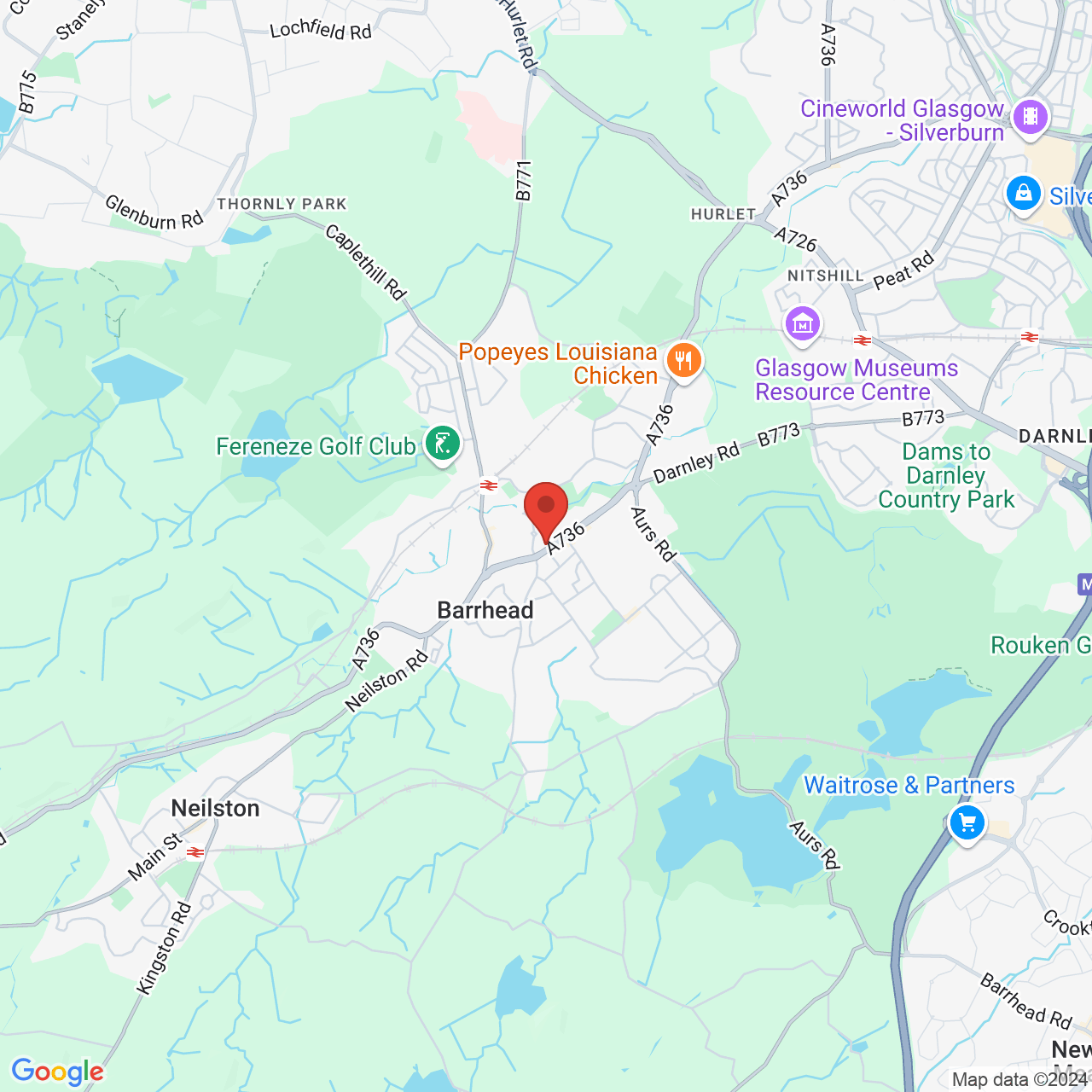 Map displaying vacancy location