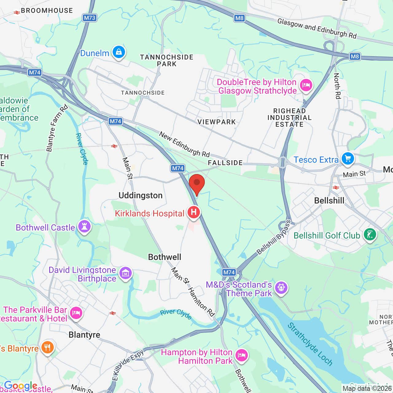 Map displaying vacancy location