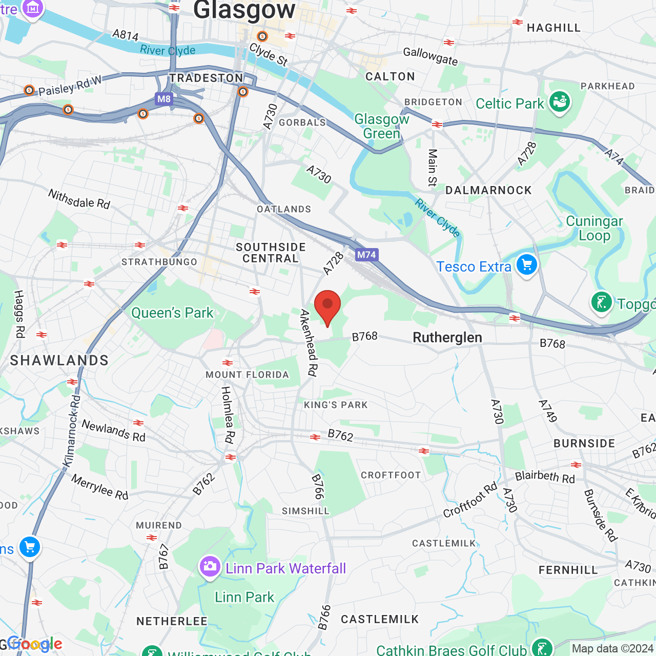 Map displaying vacancy location