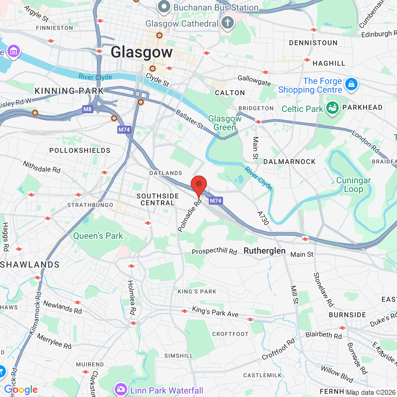 Map displaying vacancy location