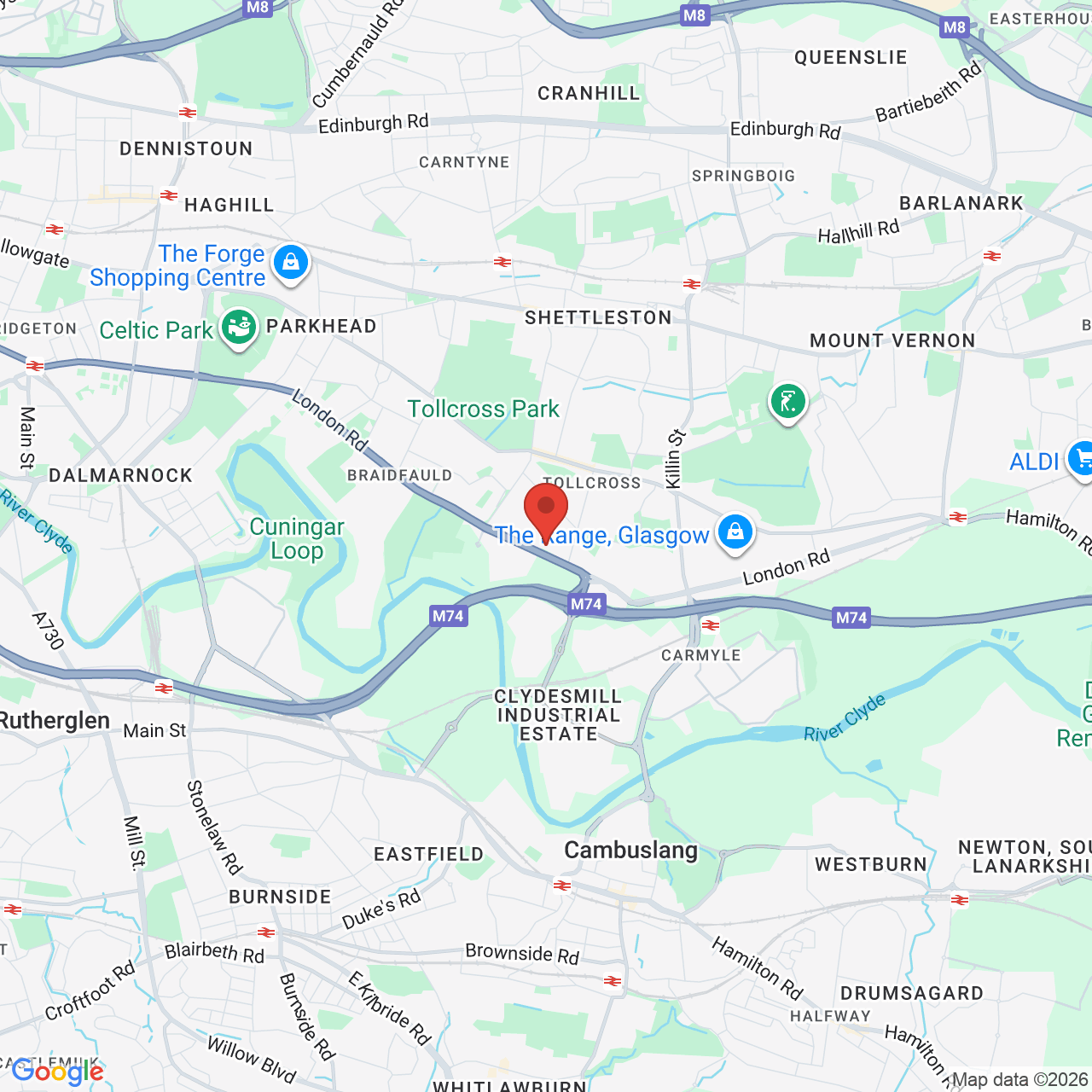 Map displaying vacancy location