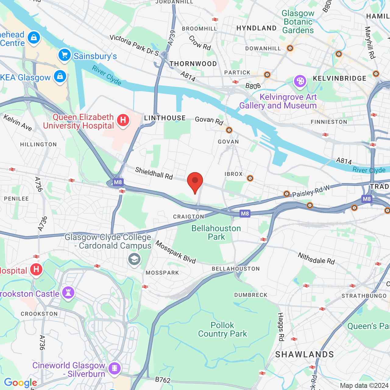 Map displaying vacancy location