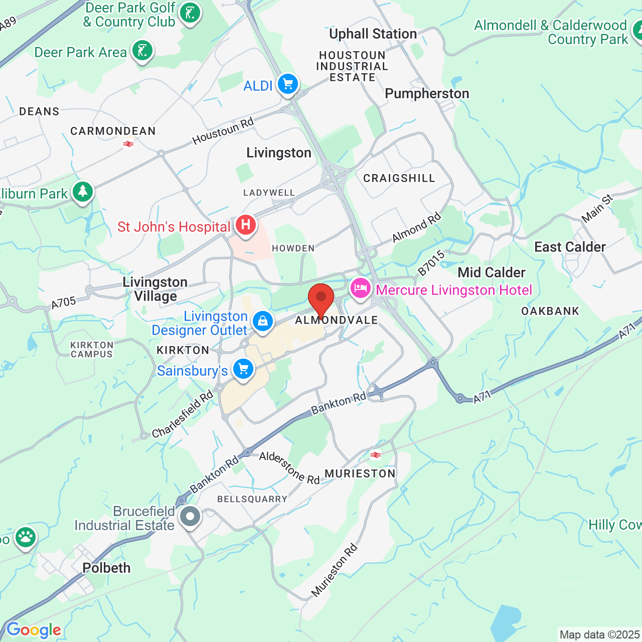 Map displaying vacancy location