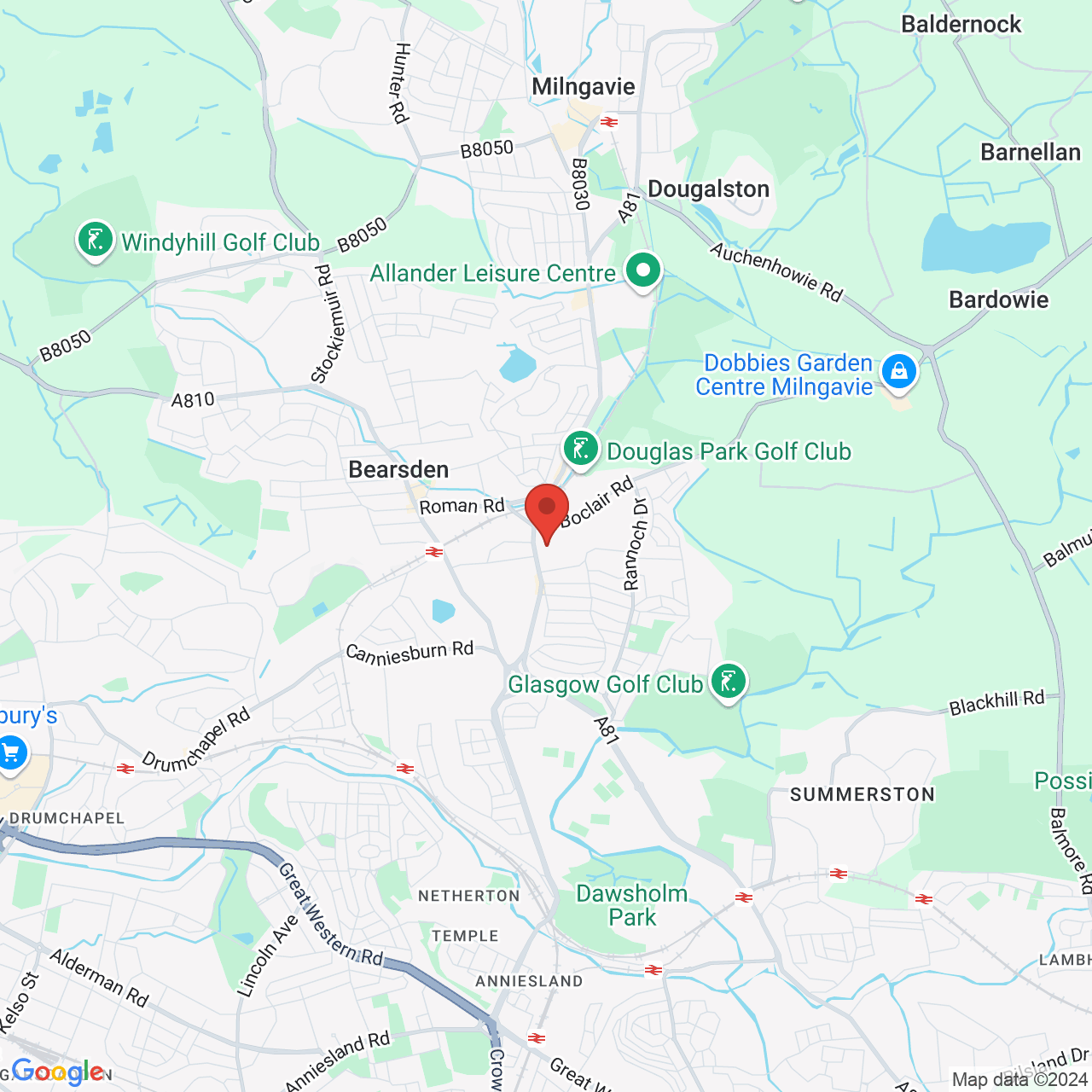 Map displaying vacancy location