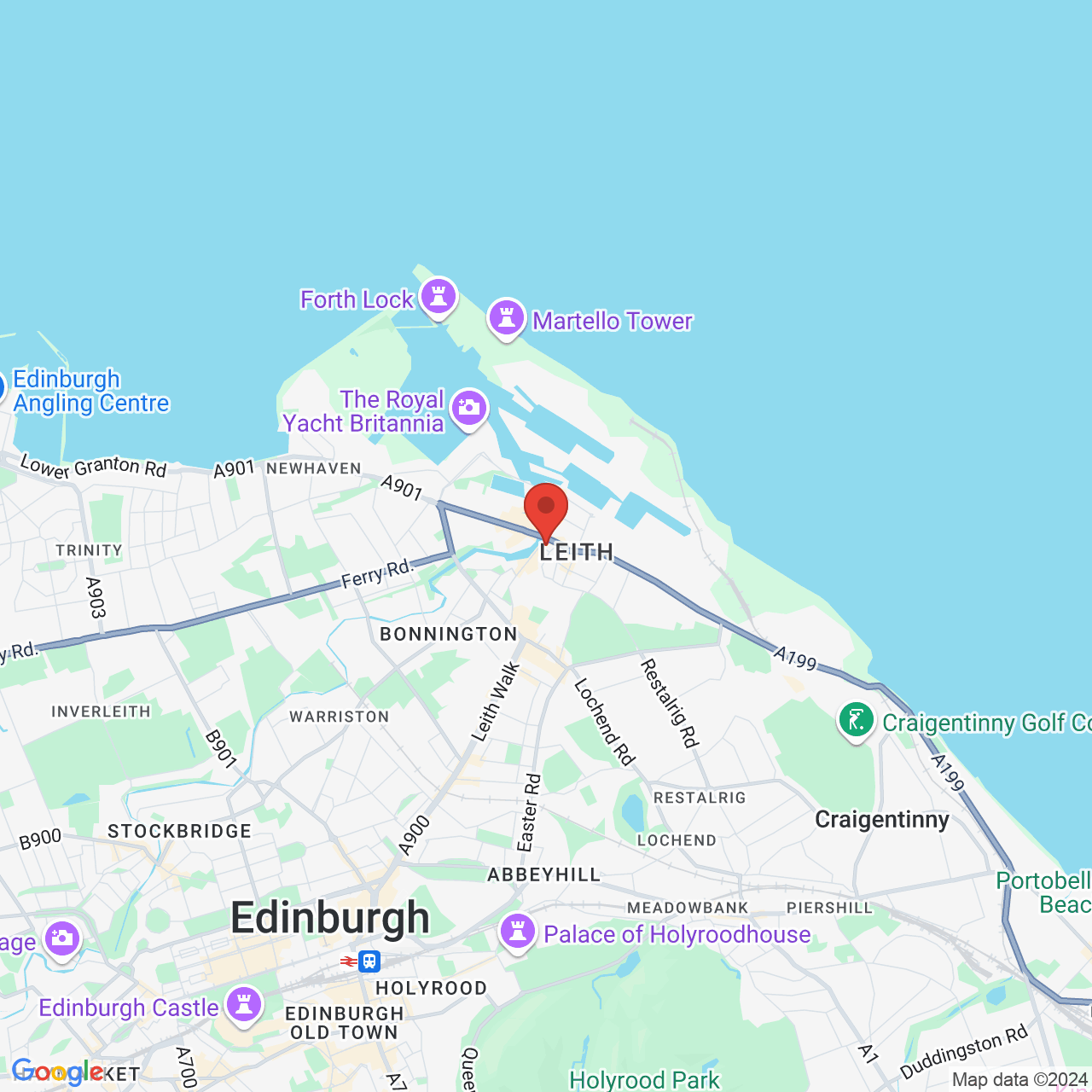 Map displaying vacancy location