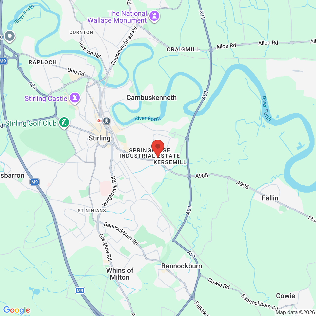 Map displaying vacancy location