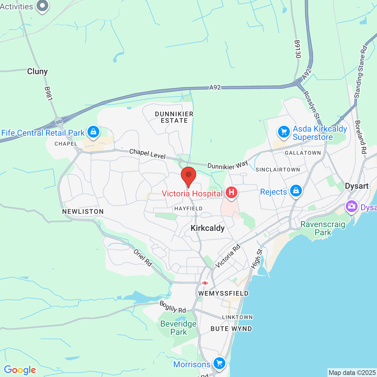 Map displaying vacancy location