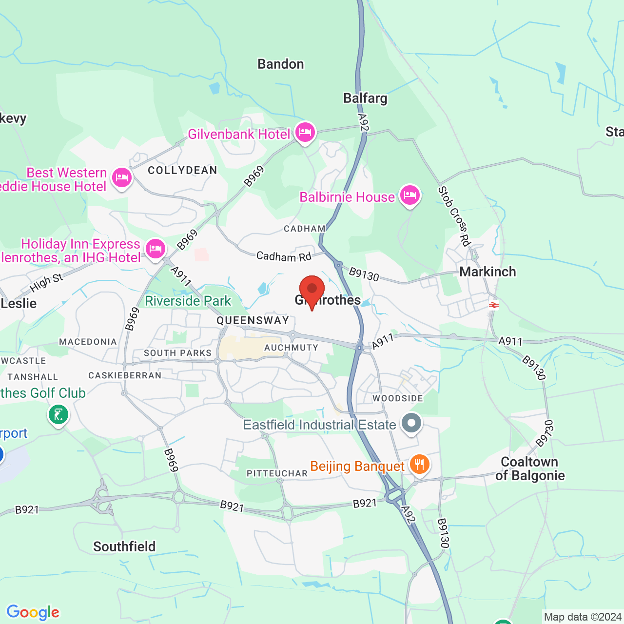 Map displaying vacancy location