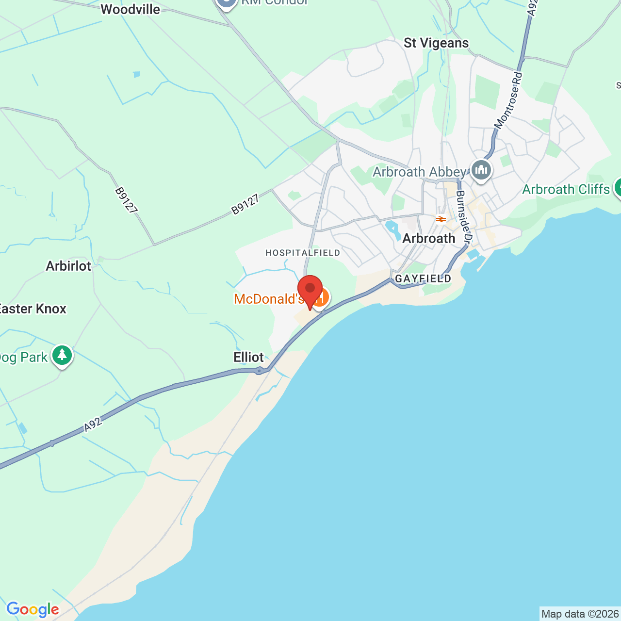 Map displaying vacancy location