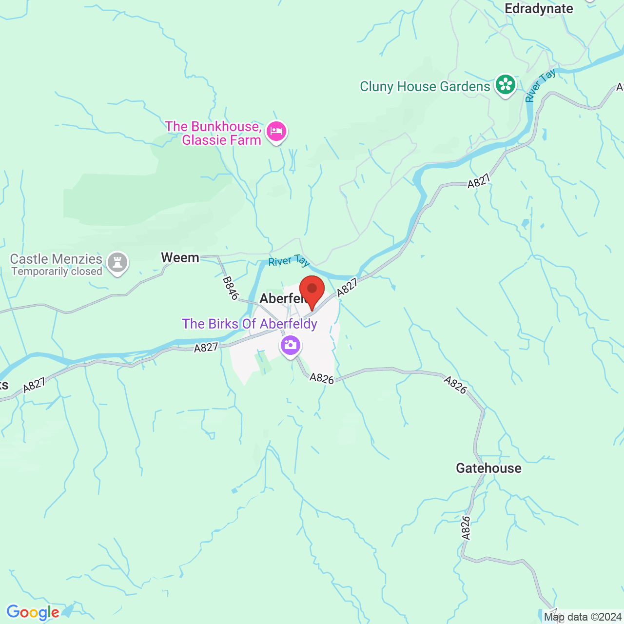 Map displaying vacancy location