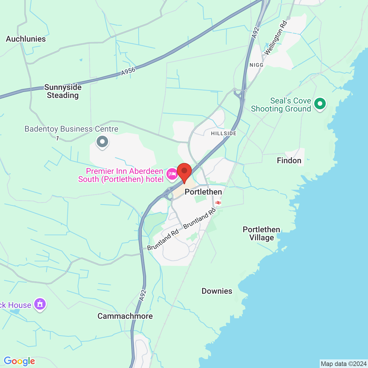 Map displaying vacancy location