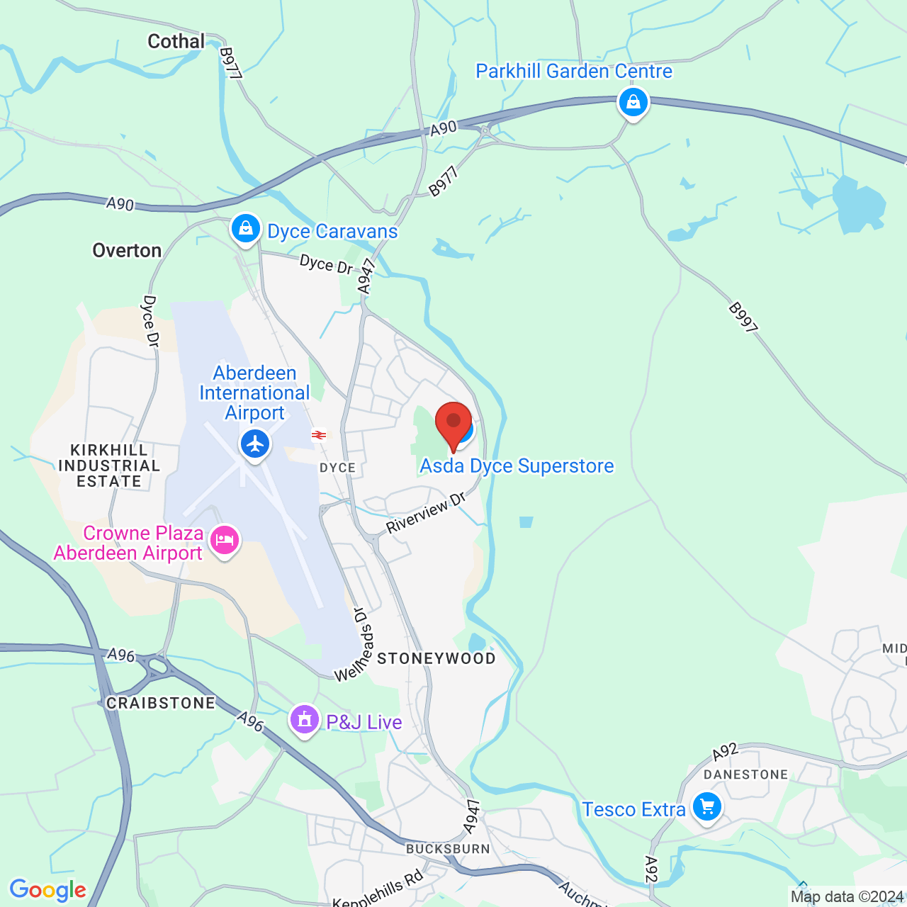 Map displaying vacancy location