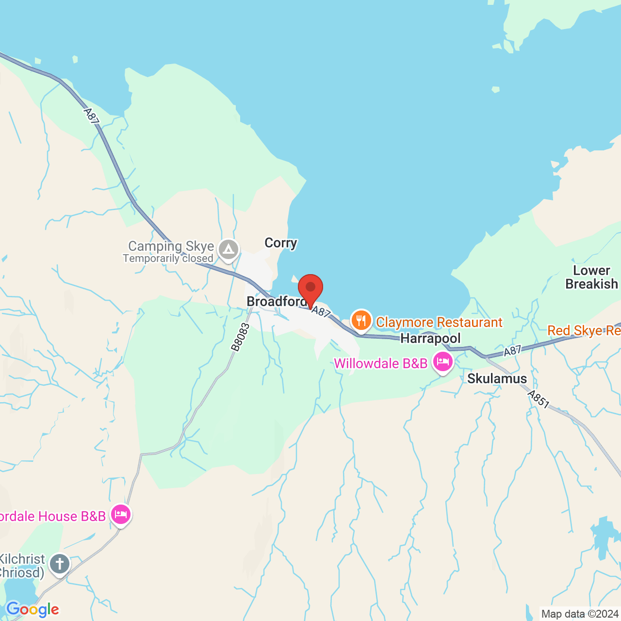 Map displaying vacancy location