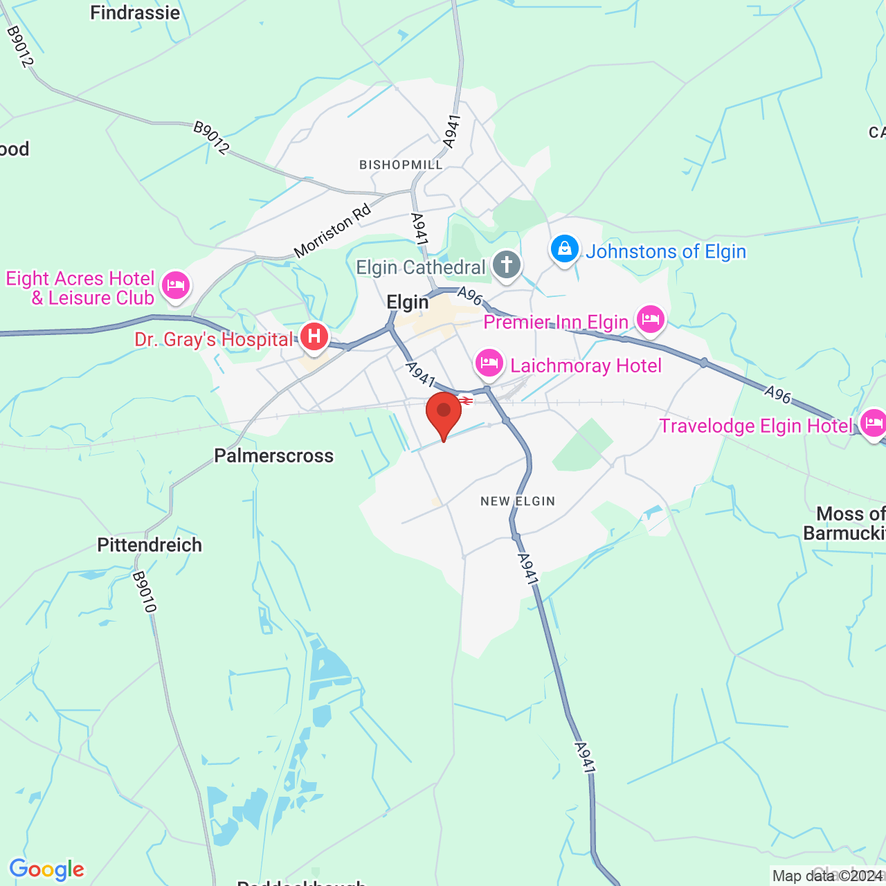 Map displaying vacancy location