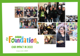 Asda Foundation: our impact in 2022 collage, containing images of work in the community